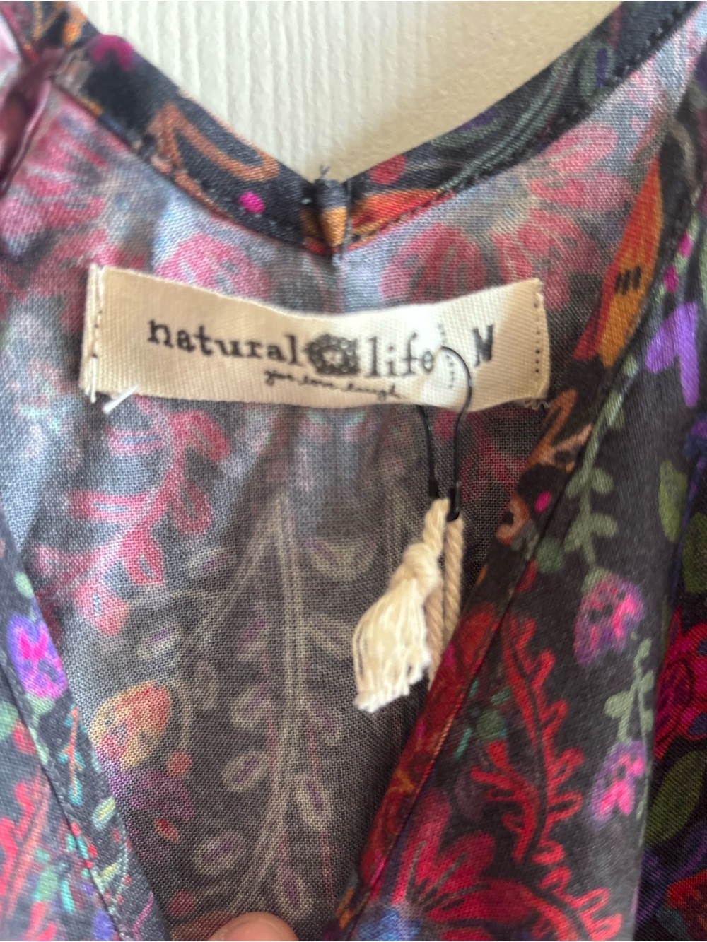NATURAL LIFE Floral Paisley Maxi Dress in Purple and Pink - Picture 5 of 7